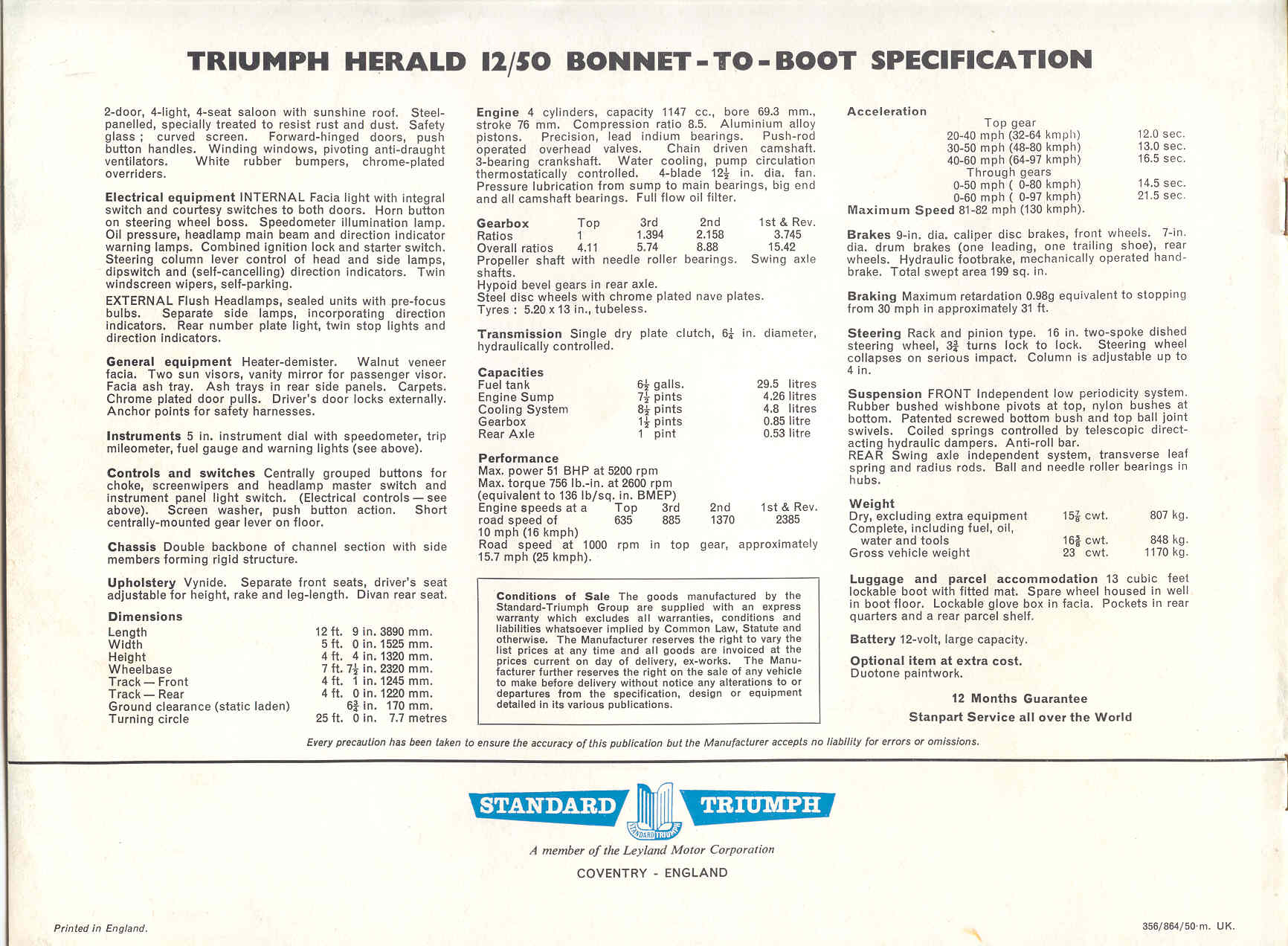 Triumph Herald 12/50 UK!